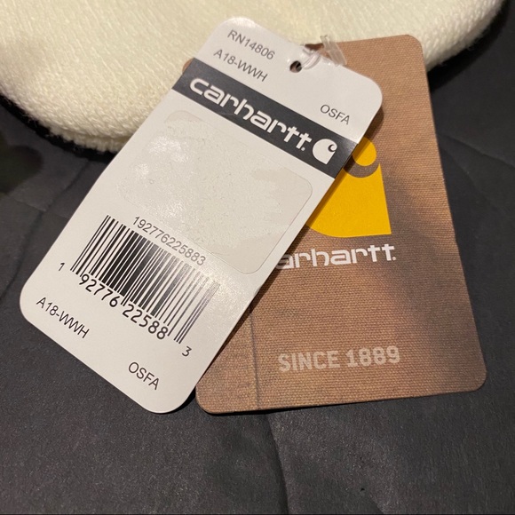 🛑 SOLD Carhartt Men’s WIP white long beanie - Picture 15 of 16